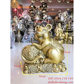 Mua Tượng Chuột Ôm Gậy Như Ý Màu Vàng