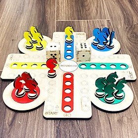  Đồ Chơi Gỗ Board Game Đua Ngựa, Bộ Cá Ngựa Tứ Mã Phiêm Bản Mới Nhất 2021 Kèm Xúc Xắc Xí Ngầu Dành Cho Mọi Lứa Tuổi