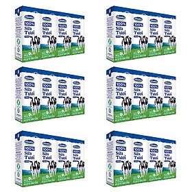 COMBO 6 LỐC SỮA TƯƠI TIỆT TRÙNG VINAMILK 100% ÍT ĐƯỜNG - LỐC 4 HỘP X 180ML
