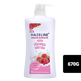 Sữa Tắm Dưỡng Ẩm Sáng Da Hazeline Yến Mạch Dâu Tằm 670G