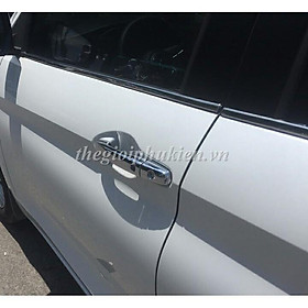 Bộ ốp tay nắm cửa xe Suzuki XL7 mạ Crom - Tặng miếng dán trong suốt chống xước hõm cửa