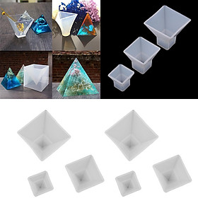 9Pcs Pyramid Silicone Mould DIY Resin Art Craft Jewelry Making Pendant Molds