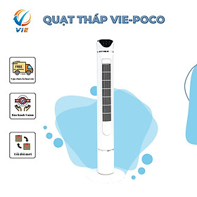 Quạt tháp không cánh Vf - poco - trắng - tích hợp chế độ cung cấp ion âm, lọc không khí