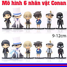 Bộ mô hình 6 nhân vật Conan - (Figure) Kaito Kid - Magic Kaito - Siêu đạo chích Kid,...  tạo dáng cực ngầu , đồ chơi trang trí conann cao 9 đến 12cm