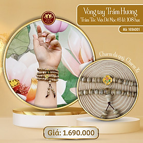 Vòng Tay Trầm Tốc Việt Để Mộc 6 Ly, 108 Hạt 169A001