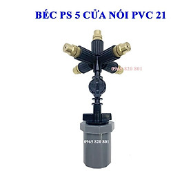 Béc phun sương 5 hướng đầu đồng kết nối ống pvc21