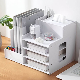 Mua Kệ sách để bàn NHIỀU NGĂN  tủ đựng sách  kệ hồ sơ VHS910 bằng ván Smartboard màu trắng trẻ trung sang trọng