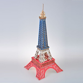 Đồ chơi lắp ráp gỗ 3D Mô hình Tháp Eiffel 3 màu Laser