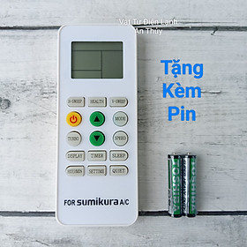 Điều khiển điều hòa SUMIKURA AC nút nguồn vàng - Tặng kèm pin hàng hãng