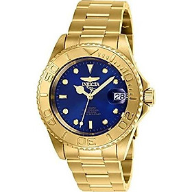 Invicta Men's Pro Diver Automatic-self-Wind Stainless-Steel Strap, Gold, 20 Casual Watch (Model: 26997)