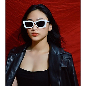 Kính râm nữ trắng đi đường chống nắng