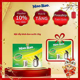 Chất Làm Sạch Bình Đun Nước Mao Bao 25g x 1 Gói Gift - Dạng Gói Axit Chanh, Loại Bỏ Cặn Bám Đáy