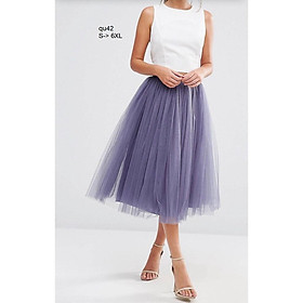 SKIRT131 CHÂN VÁY XÒE PHỐI LƯỚI