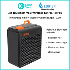 Loa Bluetooth V5.3 Wireless EDIFIER MP85 | Thời lượng pin 8H | Edifier Connect App - Hàng Chính Hãng