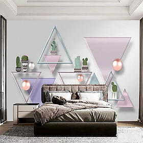 Mua (HCM) Tranh dán tường 3d họa tiết trừu tượng trang trí phòng khách  phòng ngủ( có in theo yêu cầu)