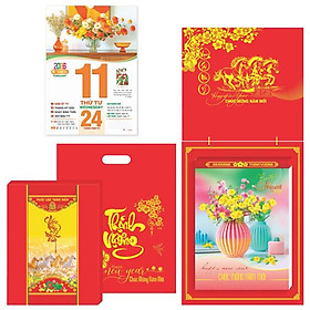 Lịch Bloc Siêu Đại - Cắm Hoa Nghệ Thuật - Bảng Treo Sơn Mài - 20 x 30 cm - TĐ27