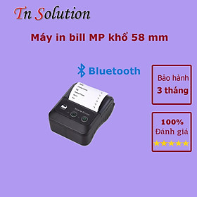 Máy in hóa đơn bill MP bluetooth mini cầm tay khổ 58mm dùng cho điện thoại - tặng 5 cuộn giấy
