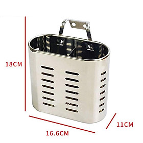 Mua Ống Đựng Đũa  Thìa Muỗng Vuông 2 Ngăn Kẻ Inox Cao Cấp 304