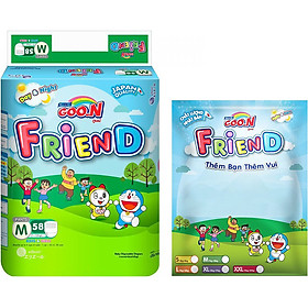 Tã Quần Goo.n Friend Gói Cực Đại M58 (58 Miếng) + Tặng Thêm 8 Miếng