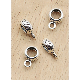 Combo charm bạc hình trụ xỏ ngang để gắn charm treo - Ngọc Quý Gemstones