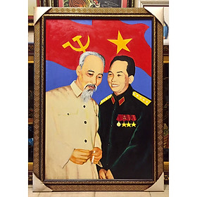 Mua Tranh sơn dầu Bác Hồ Bác Giáp -S189