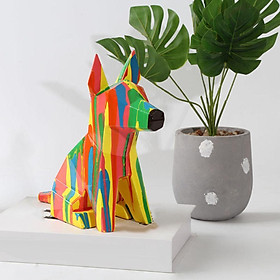 Creative Modern Colorful Dog Figurine Statues Crafts Gift Home Office Decor