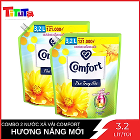 Hình ảnh Combo 2 Túi Nước Xả Vải Comfort Hương Nắng Mới (Vàng) Túi 3.2L X2