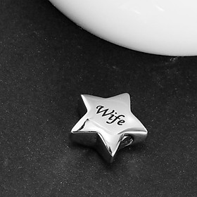 Stainless Steel Star Memorial Pendant Ashes Urn Cremation Jewelry