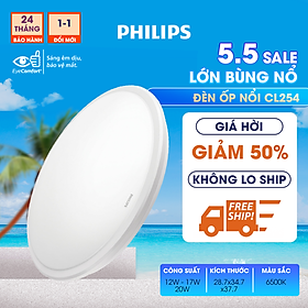Bộ đèn PHILIPS LED ốp trần tròn CL254- Công suất (12W,17W,20W) ánh sáng trắng