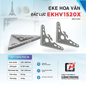 Eke chữ L hoa văn treo tường, giá để kệ kích thước 15x20cm (bộ 2 chiếc)-EKHV1520