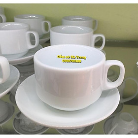 Mua Set cốc đĩa gốm sứ Bát Tràng  Men trắng tinh khiết cao cấp