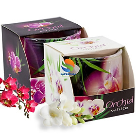 Combo 2 ly nến thơm tinh dầu Bartek Orchid 100g - lan hồ điệp, nến trang trí, thơm phòng, thư giãn, Hỗ trợ khử mùi