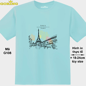 PARIS, mã G108. Áo phông GOKING hàng hiệu, form unisex cho nam nữ, trẻ em, bé trai gái. Áo thun in hình siêu đẹp, quà tặng cao cấp cho gia đình, cặp đôi, hội nhóm, doanh nghiệp.