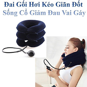 Đai Gối Hơi Kéo Giãn Đốt Sống Cổ Hỗ Trợ Giảm Đau Vai Cổ Gáy