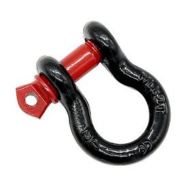 2 Ton Univerial Car Tow Trailer Hook D-Rings Bow Shackle Red Black