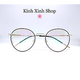 Kính gọng vintage Kim loại Mắt tròn cao cấp (Nhiều màu)