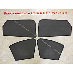 Hình ảnh Bộ 4 tấm Rèm che nắng theo xe ô tô Hyundai TUCSON 2022-2023, Tấm che nắng ô tô nam châm tự dính