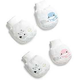 Bao tay cho bé sơ sinh vải hữu cơ organic kuku ku2387 - Hồng
