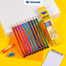 Hộp 10 cây Bút chì gỗ độ cứng 2B Thiên Long GP-01