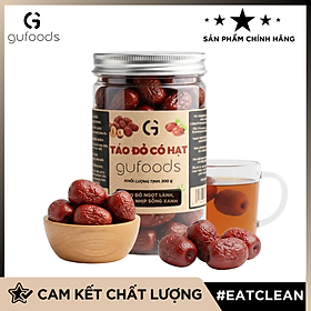 Táo đỏ GUfoods - Dẻo ngọt tự nhiên, Giàu chất xơ, Hỗ trợ thư giãn tinh thần, Cải thiện giấc ngủ, Healthy, Eat clean