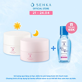 Bộ đôi kem dưỡng trắng da Senka ngày và đêm