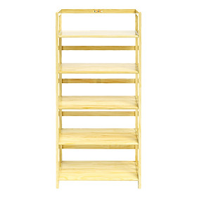 Kệ Sách 5 Tầng Gỗ Cao Su IBIE KS563 (63cm) - Tự Nhiên