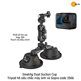 Mua Smalrlig Dual Suction Cup Tripod hít siêu chắc máy ảnh và Gopro code 3566