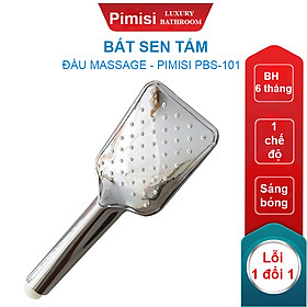 Bát sen tắm của vòi tắm hoa sen nóng lạnh Pimisi 1 chế độ với tay sen bằng nhựa cao cấp mạ xi Cr/Ni sáng bóng - đầu lỗ bát cao su massage tăng áp | Hàng chính hãng