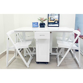 Mua Bàn ghế ăn thông minh gấp gọn gỗ sồi