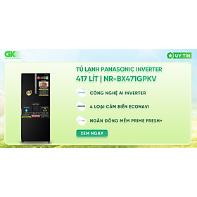 Tủ lạnh panasonic inverter 417 lít nr-bx471gpkv - chỉ giao hcm