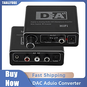 Hifi DAC Bộ chuyển đổi âm thanh kỹ thuật số sang analog Bộ khuếch đại tai nghe RCA 3,5 mm Đầu ra đồng trục quang Toslink DAC di động Màu sắc: DAC