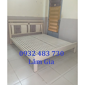Mua Giường sắt kiểu gỗ khung hộp 48 rộng 1m8x2m loại tốt