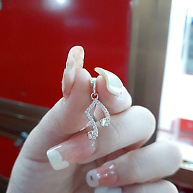 Mặt Dây Chuyền Bạc nốt nhạc Đính Đá cao cấp  YN JEWELRY