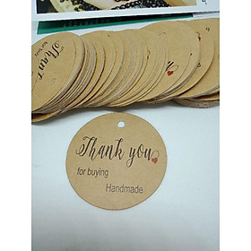 100 tag giấy kraft cảm ơn